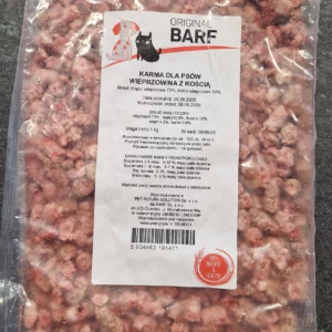 Wieprzowina z kością 1 kg, surowa karma BARF Original