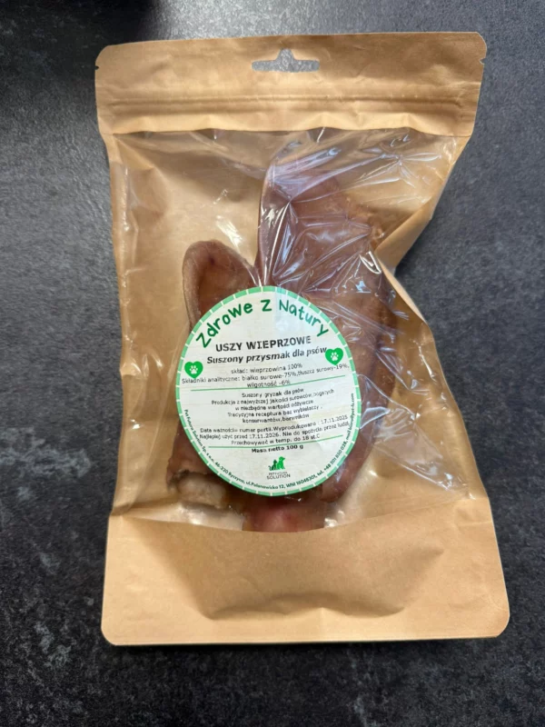 Uszy wieprzowe 100 g, surowa karma BARF Original