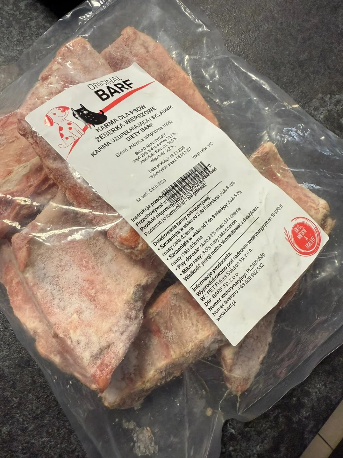 ŻEBERKA WIEPRZOWE 1 KG - obrazek 3
